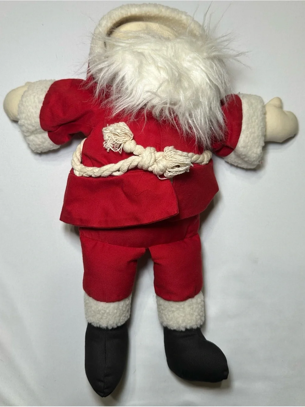 Plush Santa Holiday Figure in Red with White Trim